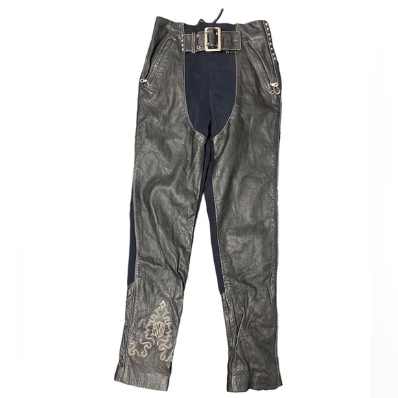 Harley-Davidson Pants - Harley Davidson Leather Spandex / Pants Chaps Size 34/6